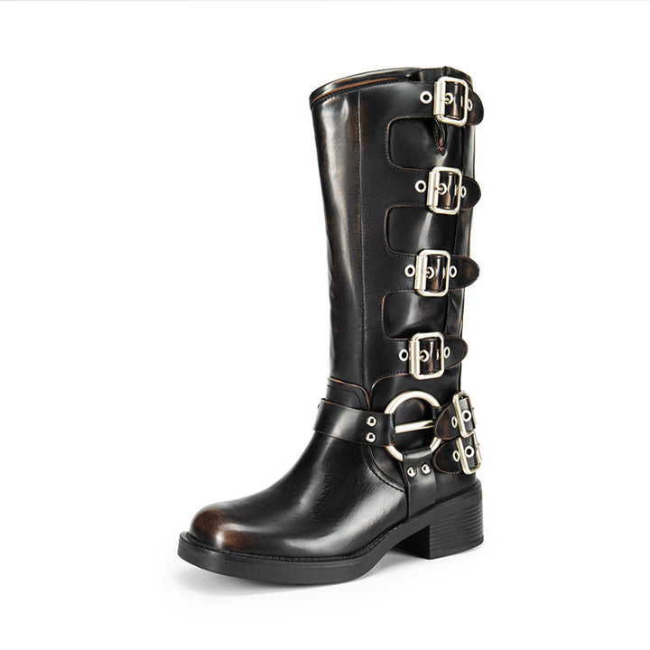 Ravenstride | Multi-Buckle Knee-High Boots