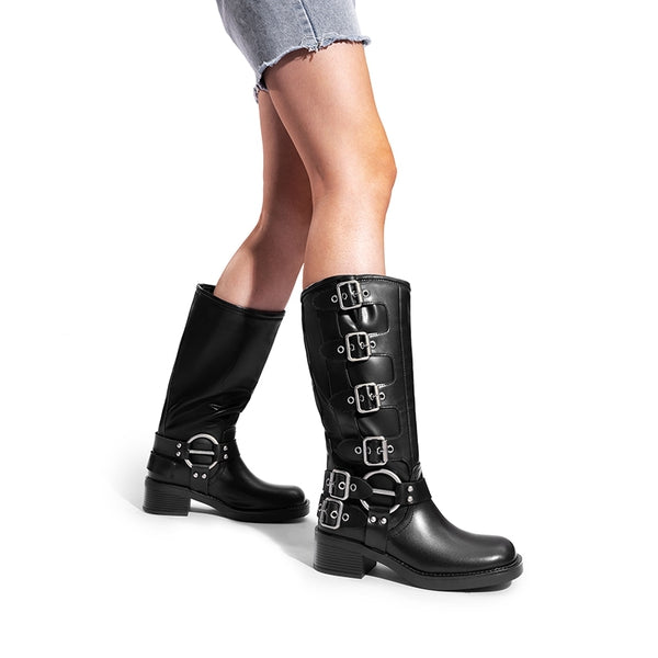 Ravenstride | Multi-Buckle Knee-High Boots