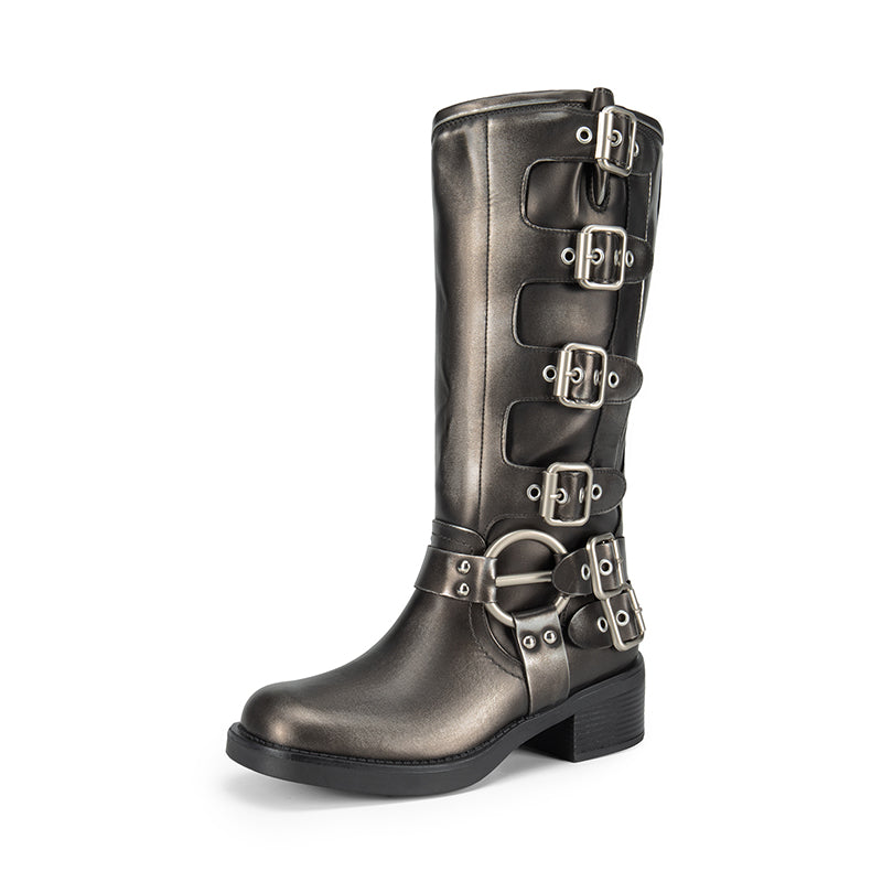 Ravenstride | Multi-Buckle Knee-High Boots