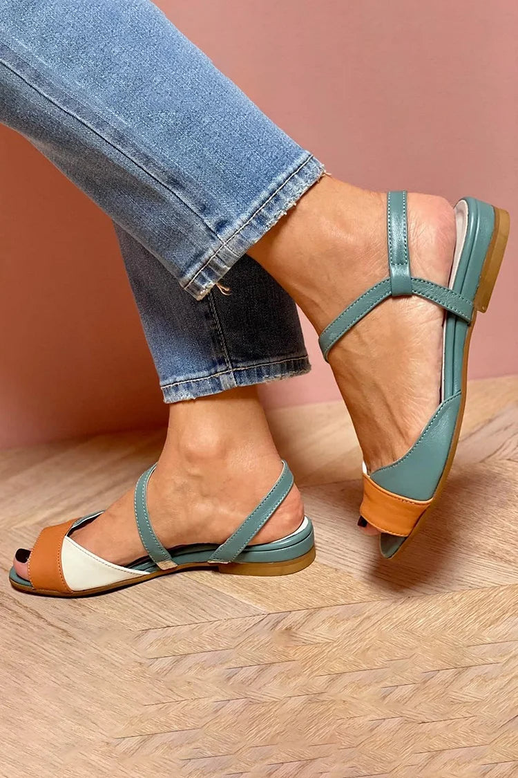 Comfort-Boost Colour-Block Sandals