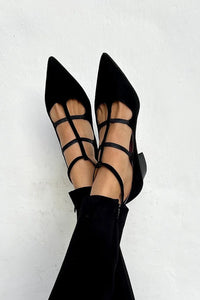 Elegant Strappy Kitten Heels Pointed Toe Shoes