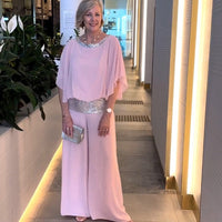 Elegant Embellished Blouse and Wide Leg Pants Matching Set