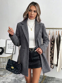 Refined Oversized Lapel Collar Blazer for Work