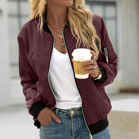 Refined Lightweight Bomber Jacket for Women