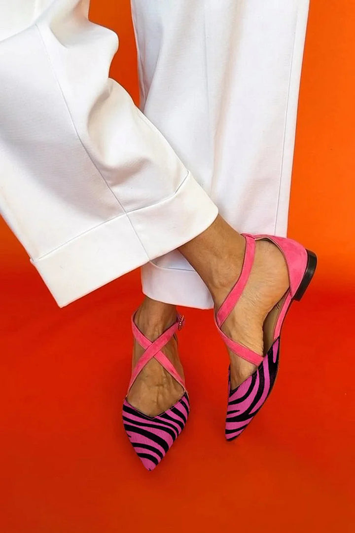 Zebra-Chic Fuchsia Ballerina