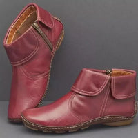 Effortless Buckle Flat Ankle Boots Non Slip