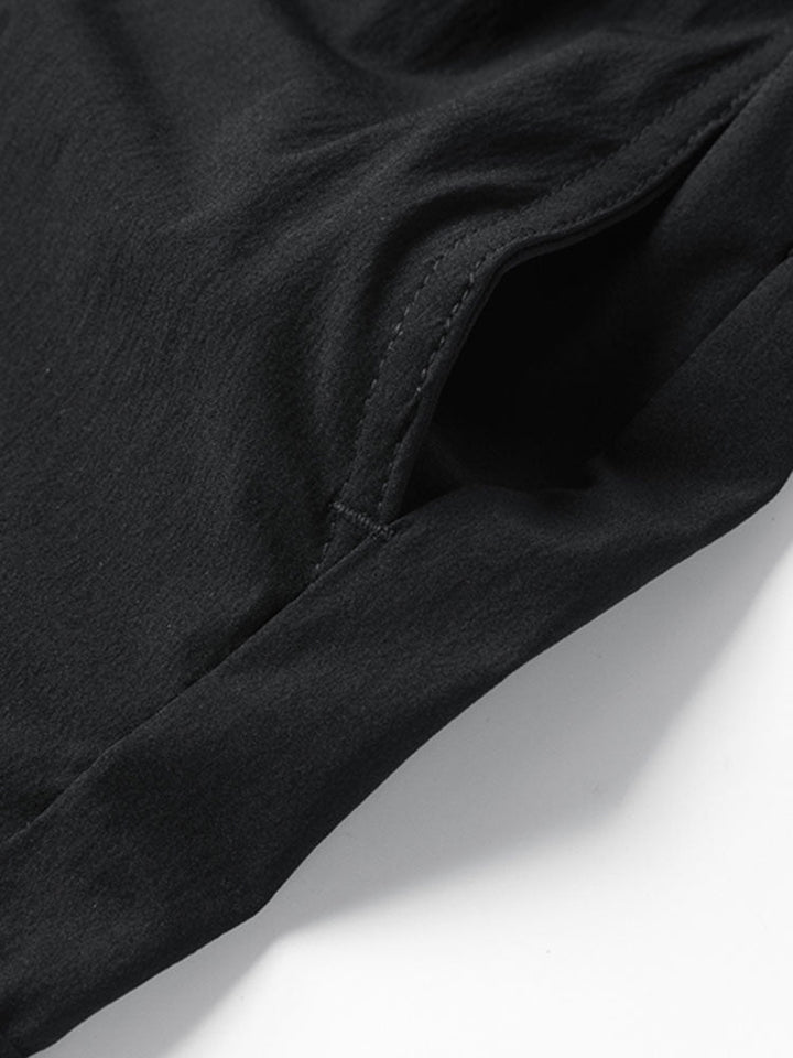 Solid Drawstring Cargo Shorts