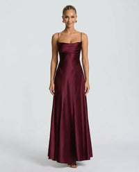 Ruched Wedding Guest Maxi Dress with Spaghetti Straps