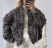 Effortless Leopard Print Bomber Jacket for Women