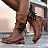 Elegant Cushioned Mid Calf Cowboy Boots for Women