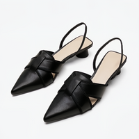 Refined Kitten Heels Low Heeled Strappy Sandals
