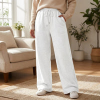 Stylish Lined Wide Leg Fall Sweatpants
