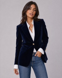 Stylish Slim Fit Velvet Blazer for Women