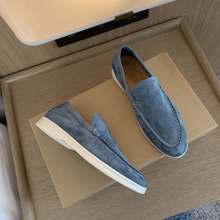Calvin | Minimal Suede Loafers