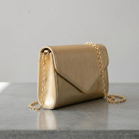 Pleated Envelope Clutch with Chain Strap