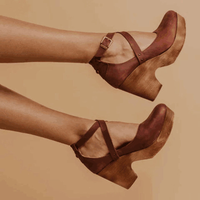 Refined Strappy Wedge Platform Sandals Ankle Buckle