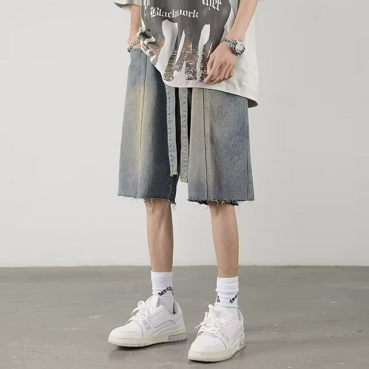 Sonic Faded Blue Denim Shorts