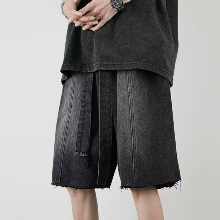 Sonic Black Denim Shorts