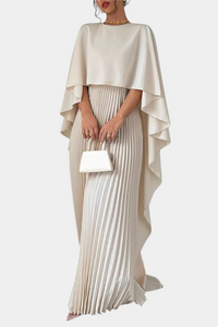 Elegant Pleated High Neck Maxi Homecoming Dress
