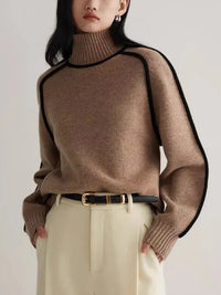 Refined Ribbed Turtleneck Fall Sweater