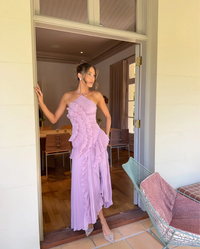 Elegant Halter Draped Pleated Maxi Wedding Dress