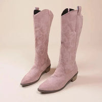 Stylish Pull On Knee High Cowboy Boots for Women