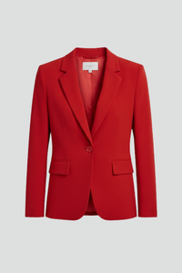 Effortless Single Button Notched Lapel Blazer