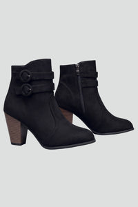 Refined Double Buckle Ankle Cowboy Boots for Women