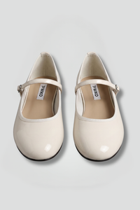 Patent Round-Toe Mary Jane Shoes with Block Heel