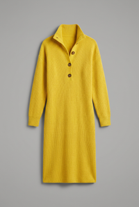 Effortless Ribbed Mock Neck Long Sleeve Sweater Dress