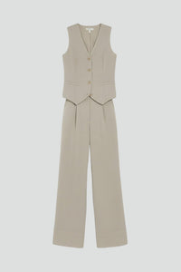 Refined Tailored Sleeveless V Neck Vest Matching Set