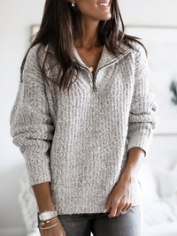 Elegant V Neck Knit Fall Sweater