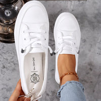 Relaxed Low Top Lace Up Sneakers Walking Shoes