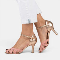 Elegant Peep Toe Kitten Heels Sandals
