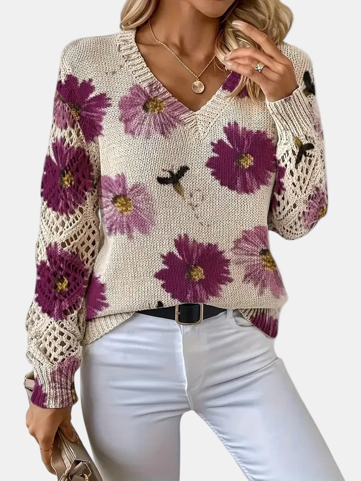 Emily | Elegant Floral Cardigan