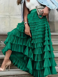 Elegant Layered Tulle Party Skirt for Women