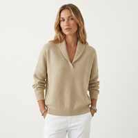 Relaxed V Neck Knit Fall Sweater for Women