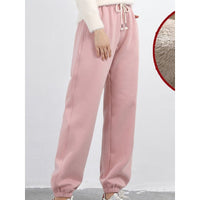 Relaxed High Waist Brushed Lined Fall Sweatpants