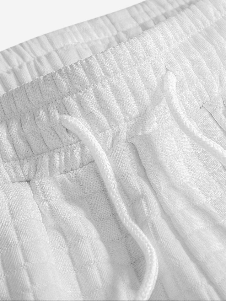 Waffle Drawstring Shorts