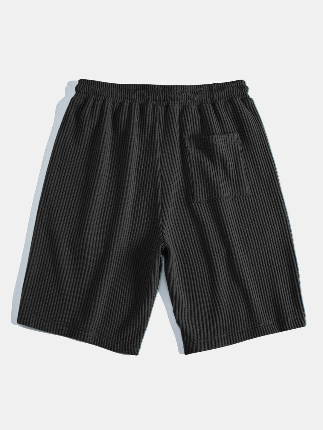 Drawstring Knitted Waffle Shorts
