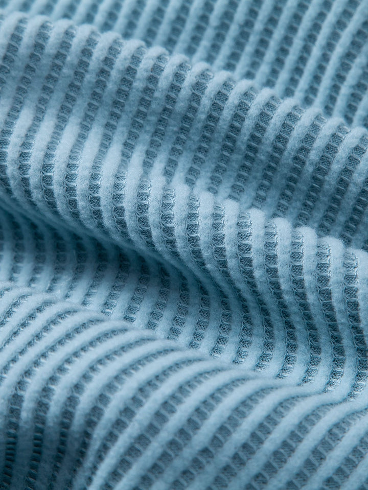 Drawstring Knitted Waffle Shorts