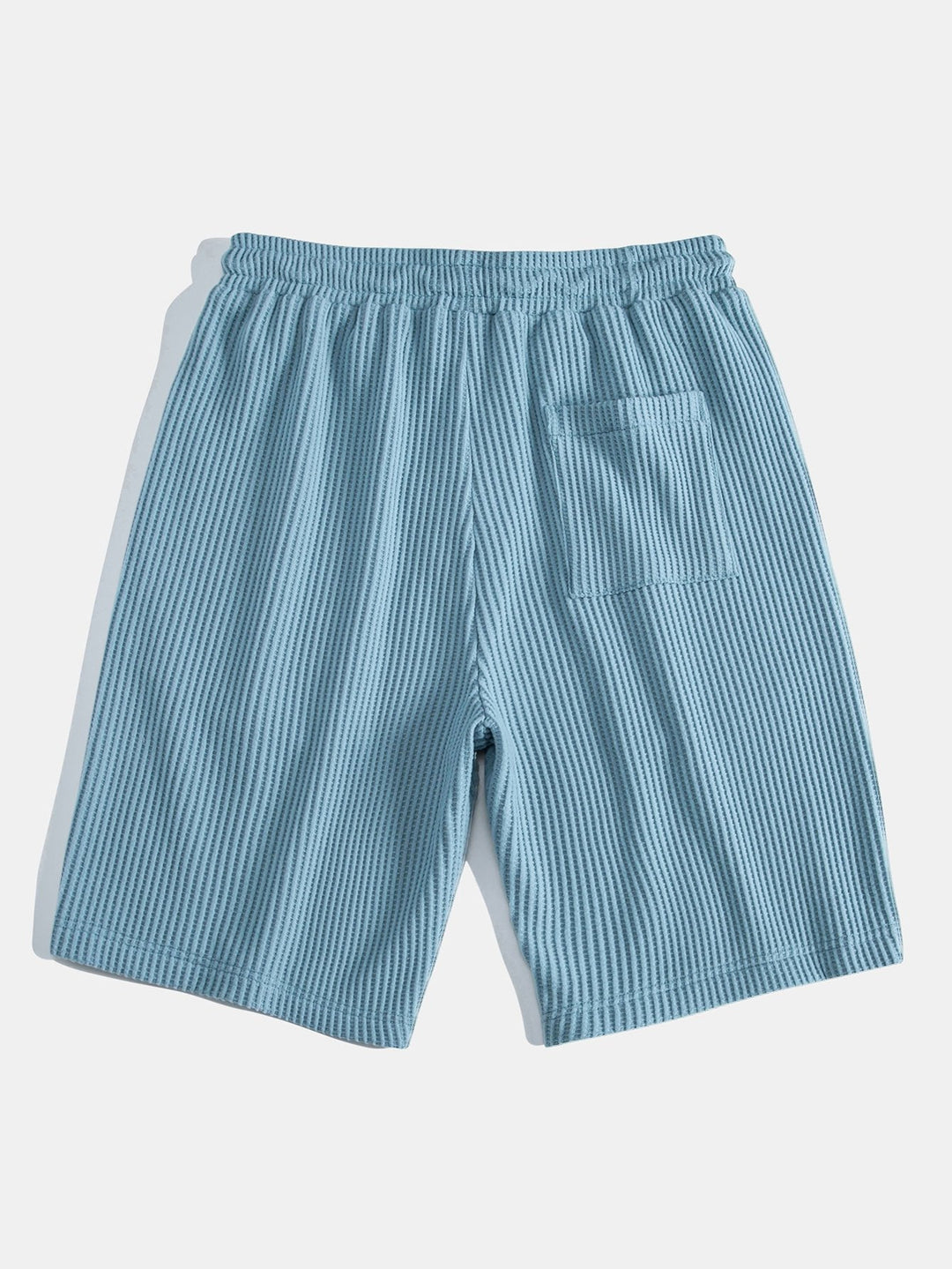 Drawstring Knitted Waffle Shorts