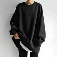 Relaxed Oversized Crewneck Fall Tunic Sweater