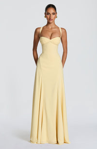 Elegant Sweetheart Neck Maxi Dress Wedding Guest
