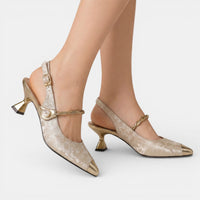 Elegant Strappy Block Heel Kitten Heels Sandals