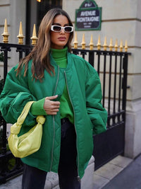 Effortless Oversized Bomber Jacket for Women