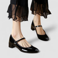 Elegant Kitten Heels Mary Janes Block Heel Buckle Strap