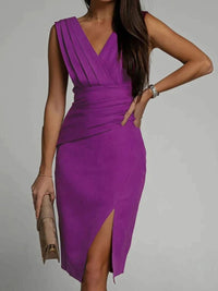 Elegant Backless Side Slit Maxi Cocktail Dress