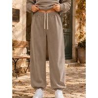 Effortless Wide Leg Drawstring Waist Sweatpants