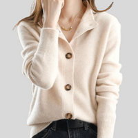 Stylish Collared Ribbed Cuff Button Down Cardigan